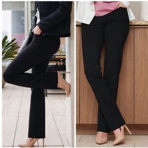 BETABRAND  Dress Pant Yoga Pants Straight-Leg